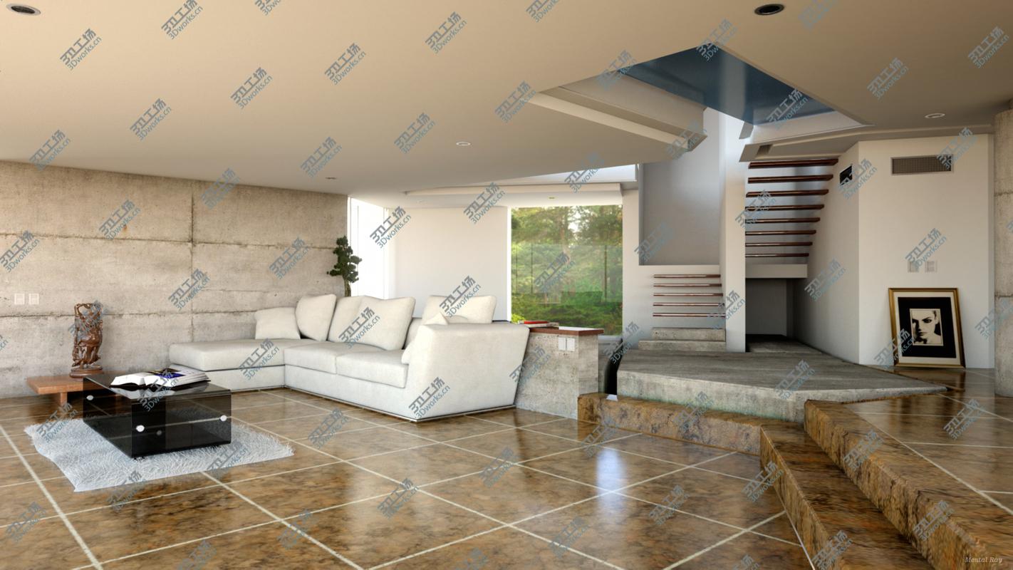 images/goods_img/2021040161/Modern Realistic Interior Living Room Maya and 3Dsmax - Concrete Luxury Villa/4.jpg